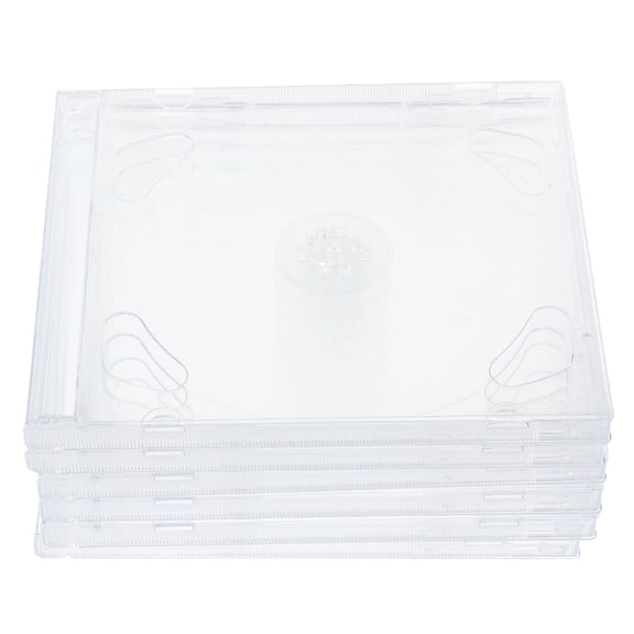 ELAYARD Transparent Polystyrene Cd Jewel Case for Jewelry Storage - 6Pcs
