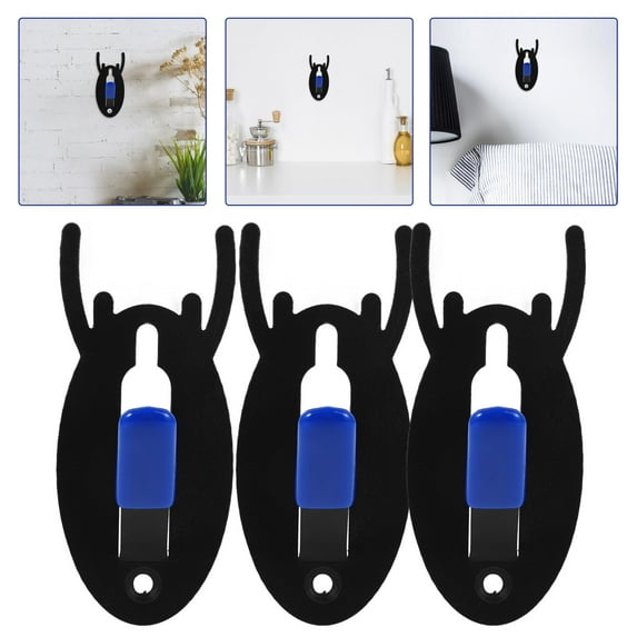 ELAYARD 6pcs Adjustable Deer Hanger Deer Hanger Black Metal for Collection Display
