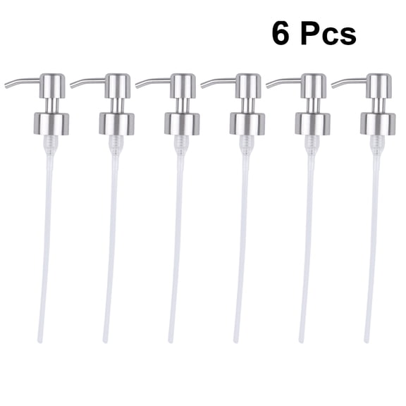 ELAYARD 6-Pack Stainless Steel Cream Pumps for Thick Viscous Liquids, Lotion Dispenser Bottles, and Easy to Use
