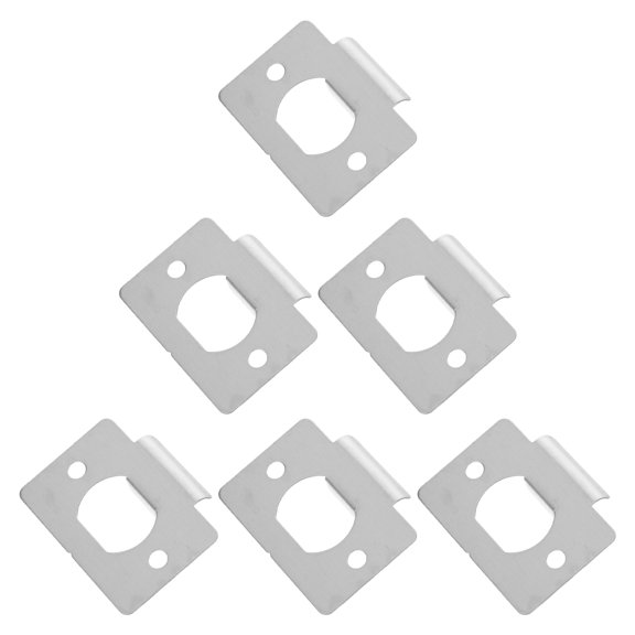 ELAYARD Reinforced Latch Guide Plate Elayard Plated Silver for Home Security 6Pcs