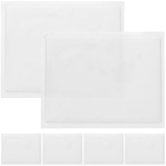 ELAYARD Set of 6 Transparent PVC Card Sleeves Water-Resistant Protective Pockets for ID, Credit Cards, and More