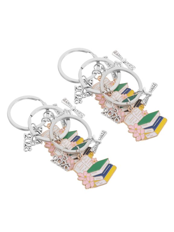 6-Pack Graduation Keychains Class of 2026 Cap Key Lightweight Party Favors Bulk Set for