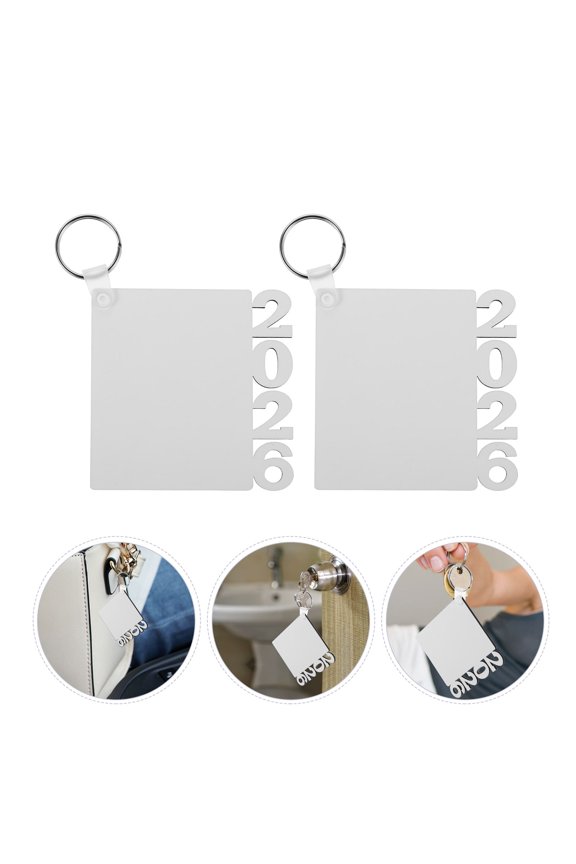 6Pcs Graduation Sublimation Keychain Bulk White Sturdy Decor for Graduation Season Accessories