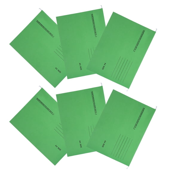 ELAYARD 6Pcs File Organizer Hanging File Folders Green Multi Tier Document Holder