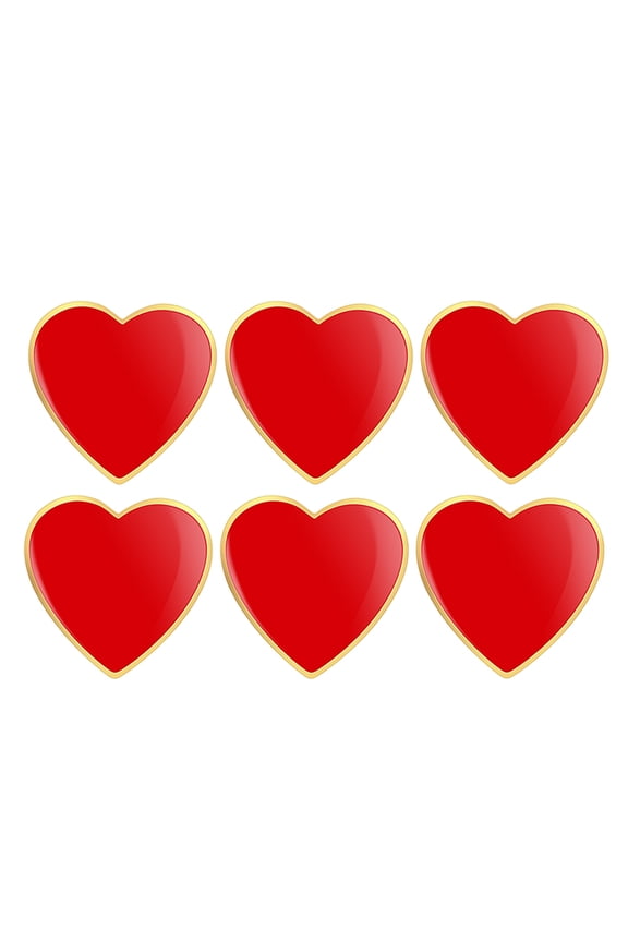 Love Enamel Pins Red Metal Brooch for Decoration and Parties