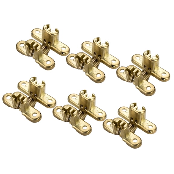 ELAYARD 6Pcs Golden Zinc Alloy Mute Hidden Hinges for Cabinet Door Heavy Duty Silent