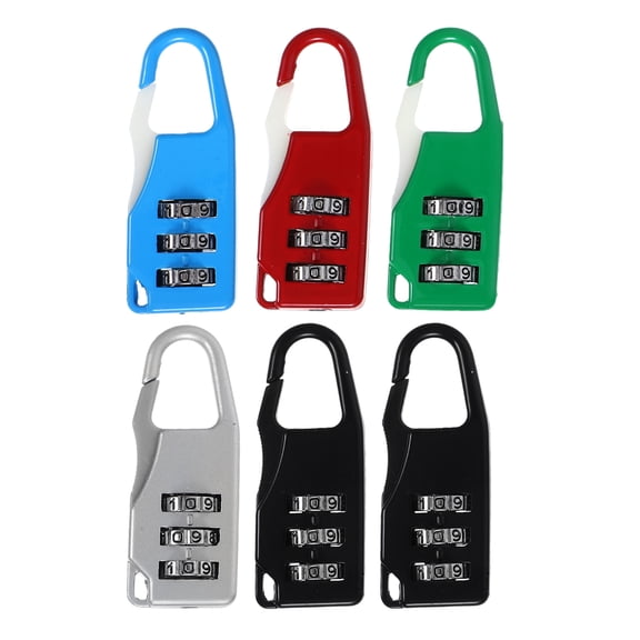 ELAYARD 6Pcs Combination Padlocks for Suitcase with 3 Digit Code Lightweight Durable Multi Color Lock