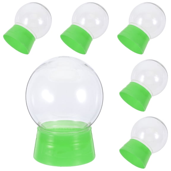 ELAYARD 6Pcs Make Your Own Snow Globe Kit Clear Plastic Spheres for Unique Home Decor and Craft Projects