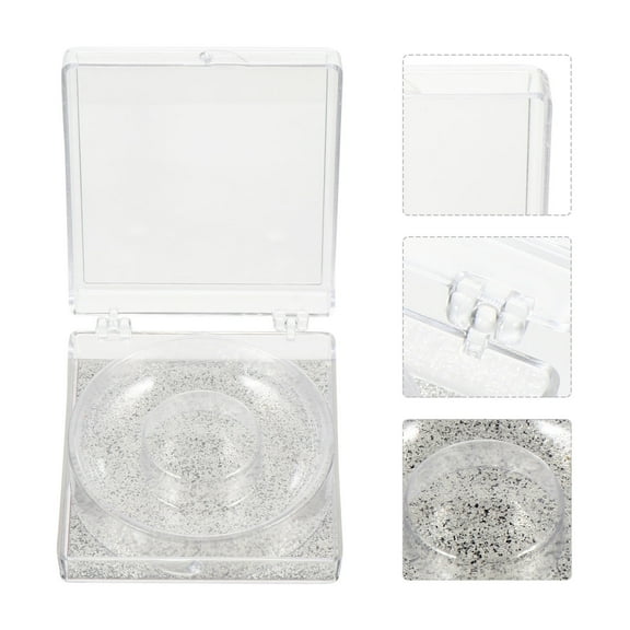 ELAYARD 6Pcs Silver False Eyelash Cases Plastic Lash Organizer Seal for Makeup Storage