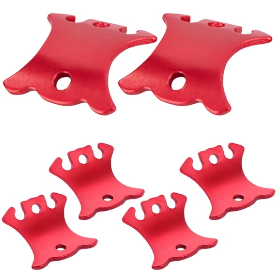 ELAYARD 6-Pack Lightweight Red Aluminum Rope Adjusters, Portable Outdoor Gear Accessories for Camping, Hiking, and Survival