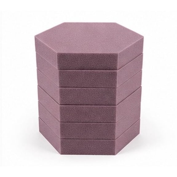 ELAYARD Sound Proof Padding Purple Foam, Hexagonal Quiet Room Solution, 6Pcs