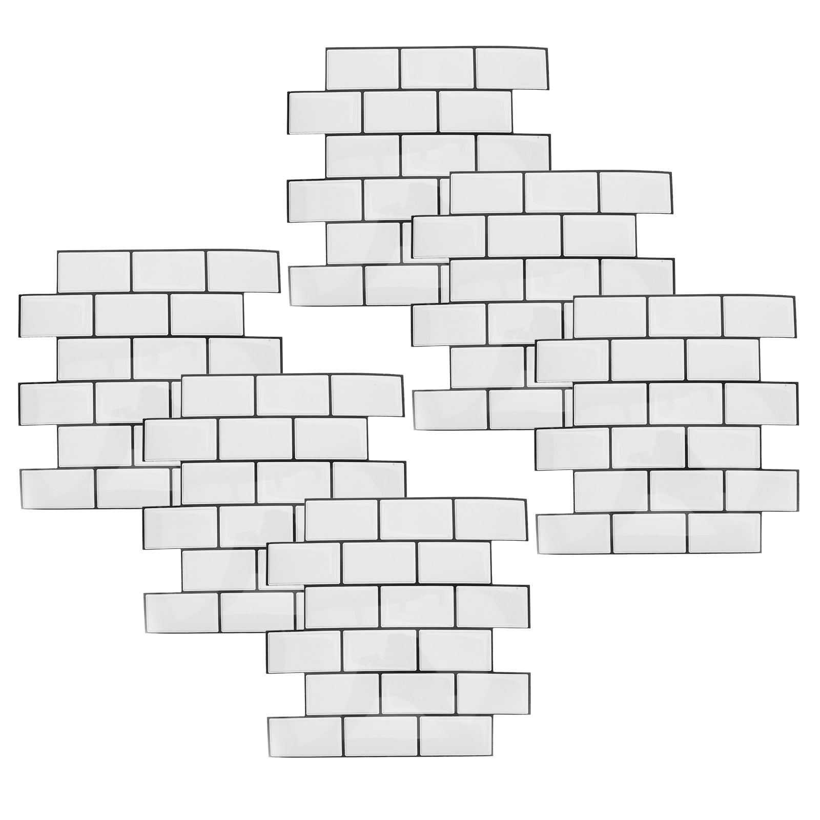 ELAYARD 6-Pack Peel & Stick Backsplash Tiles for Kitchen & Bathroom, Oil-Resistant Wall Decals, Easy to Install and