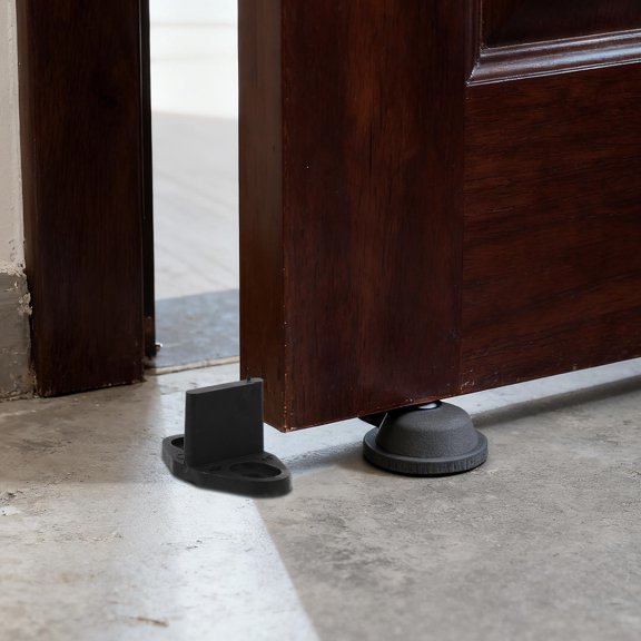 ELAYARD 6Pcs Sliding Door Floor Guide Black Plastic for Barn Door Track Quiet Smooth Sliding