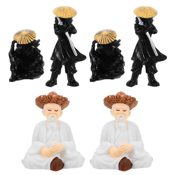 ELAYARD Set of 6 Resin Statues for Outdoor Bonsai Garden and Courtyard Decoration