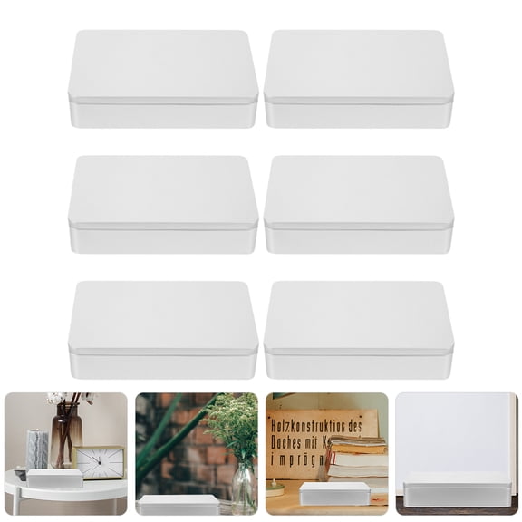 ELAYARD 6Pcs Metal Craft Organizers and Storage Boxes with Lid for Small Items