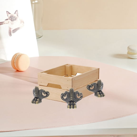 ELAYARD 6-Pack Vintage Zinc Alloy Decorative Box Feet Hardware for Furniture, Craftsmen, Projects and Home Improvement