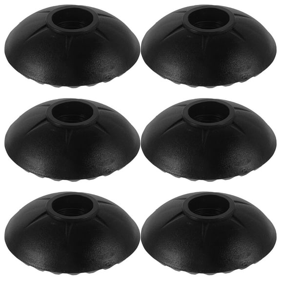 ELAYARD Walking Stick Tips Black Aluminum Non-Slip Hiking Accessories 6Pcs