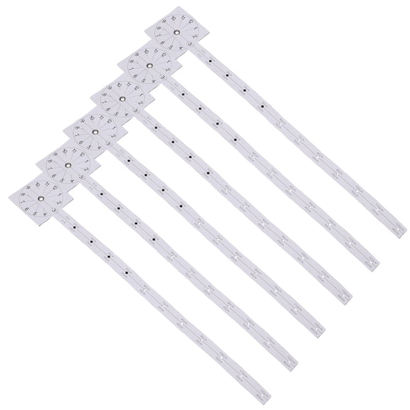ELAYARD 6Pcs Wall Clock Positioning Scale Ruler for DIY Assembly White Accurate Alignment
