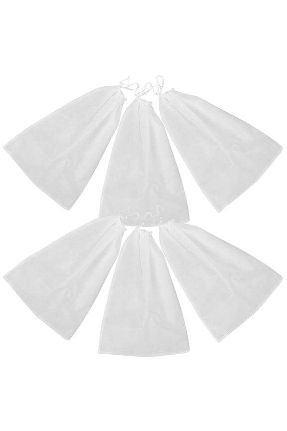 Boots Storage Pouch Foldable Portable 6Pcs White Non-Woven Fabric