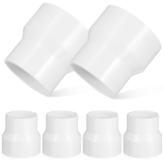 ELAYARD 6Pcs White PVC Coupling Adapter for Quick Installation in Water and Irrigation Systems