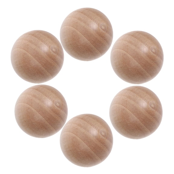 ELAYARD 6Pcs Wooden Round Ball Stopper for Glass Bottles Light Brown Seal