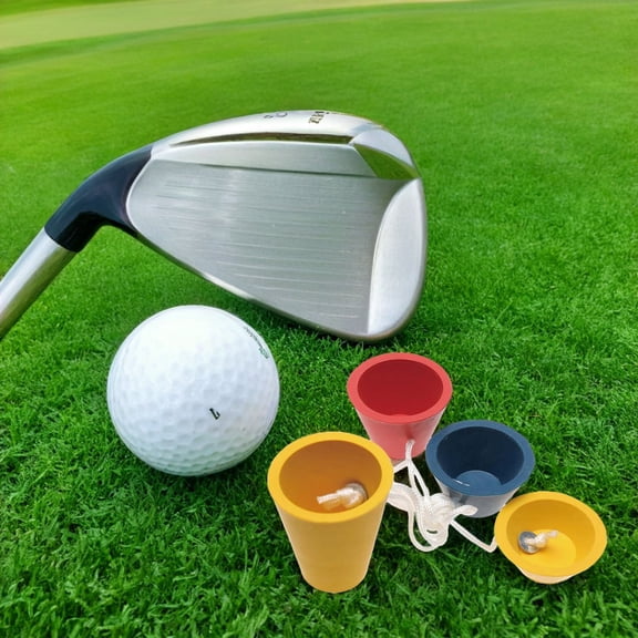 ELAYARD 6-Pack Professional Rubber Golf Tees Set with Adjustable Heights for Driving Range and Winter Golf Training Practice