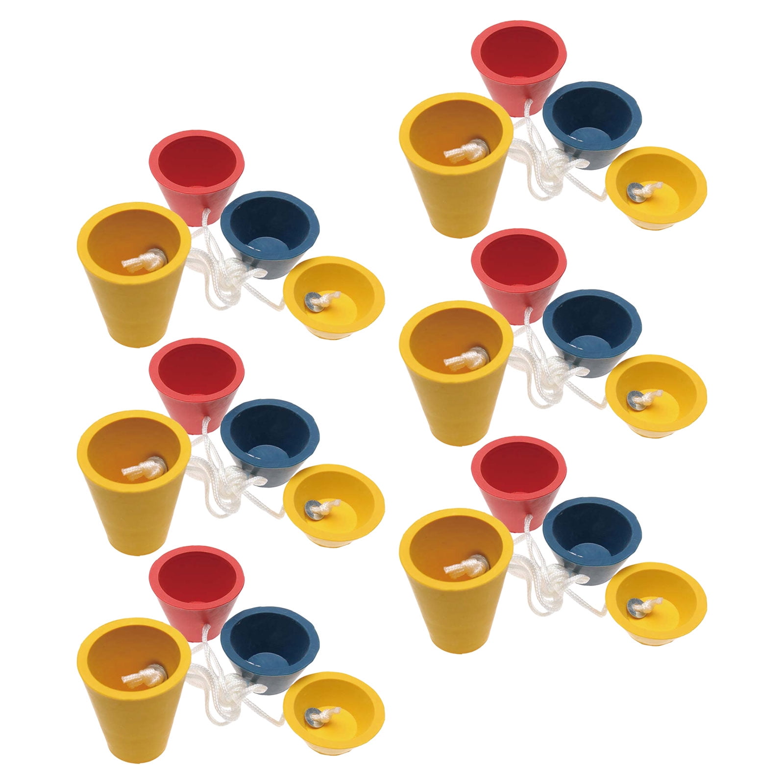 ELAYARD 6-Pack Assorted Color Rubber Golf Tees with Adjustable Height for Driving Range and Golf Mat Accessories