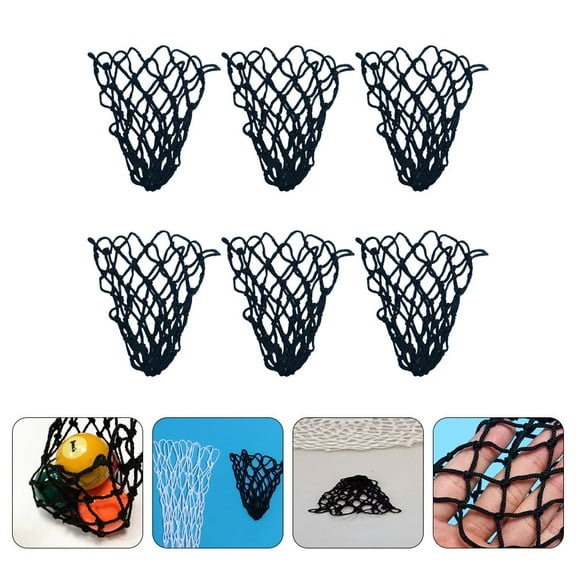 ELAYARD 6pcs Billiard Net Bag Cotton Drop Ball Storage Billiard Games