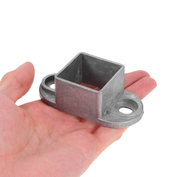 ELAYARD 6Pcs Metal Post Base Brackets Grey Aluminum Weather Resistant Fence Post Holder for Railings