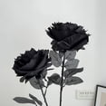 thumbnail image 1 of ELAYARD Set of 6 Black Artificial Roses, Realistic Fake Flowers for Indoor Home Decor and Office Decoration, 1 of 8