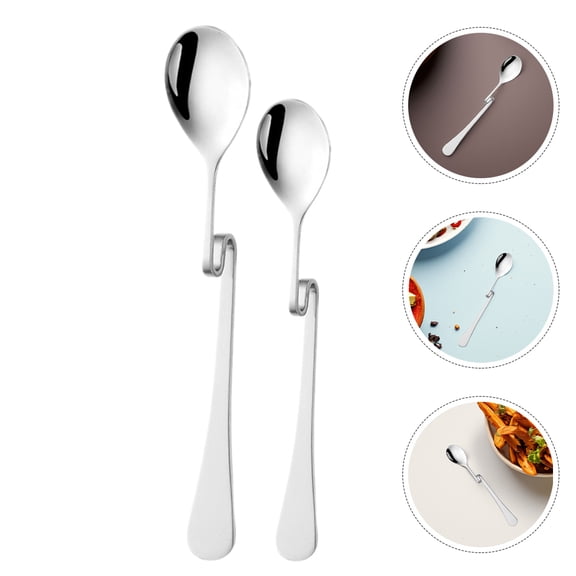 ELAYARD 6pcs Coffee Accessories Spoons Silver Modern Elegant Kitchenware