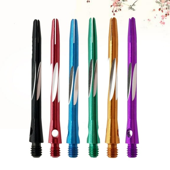 ELAYARD Professional Dart Stems Set Metal Dart Shafts Black 6Pcs