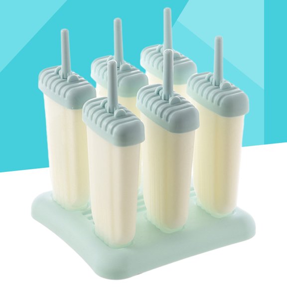 ELAYARD 6Pcs Creative Ice Pop Mold Blue PP DIY Tools for Home Supplies Summer Accessory