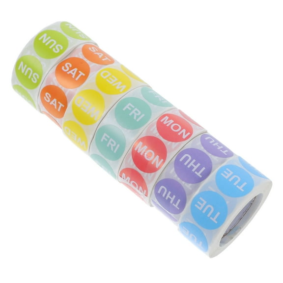 ELAYARD Versatile Day of Week Label Stickers for Calendars Notebooks and Food Boxes