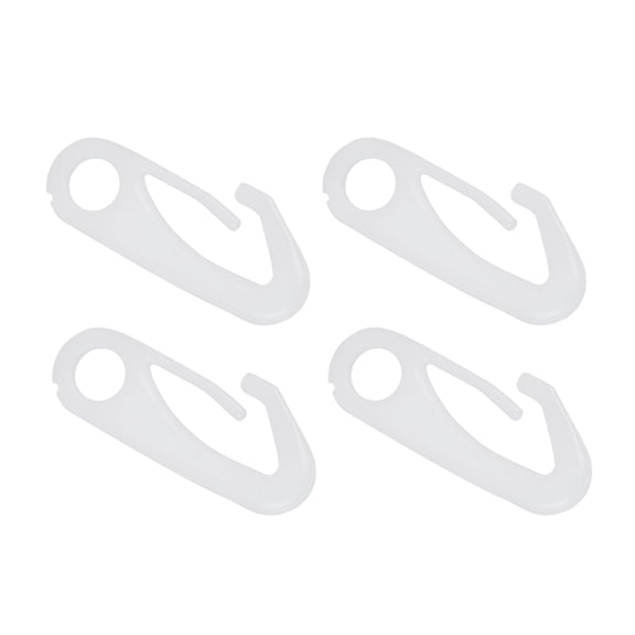 ELAYARD 8Pcs Outdoor White Nylon Flappole Clip Snap Hook Durable Weatherproof Material