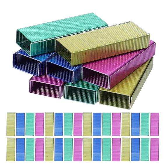 ELAYARD 8000Pcs Multi Color Staples for Office Desk Stapler Perfect for Project File Classification