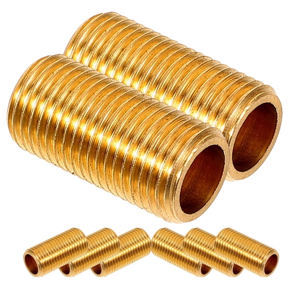 ELAYARD 8Pcs Brass Screw Bolt Lamp Rod Coupling with Precise Threads for DIY Lighting Hardware Repair