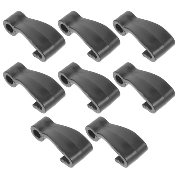 ELAYARD 8Pcs Lightweight Black Kayak Hooks for Canoe Attachment and Versatile Outdoor Gear Security