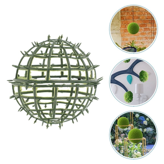 ELAYARD 8pcs Topiary Ball Frame 4 Inch Plastic Green DIY Plant Support Cage
