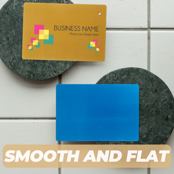 ELAYARD 8Pcs Metal Business Cards Blank Assorted Color Resistant to Bend for Custom Nameplates
