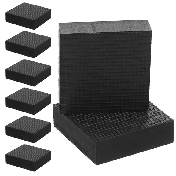 ELAYARD 8Pcs Black Rubber Plant Pot Feet Outdoor Pot Risers for Improved Drainage and Stability