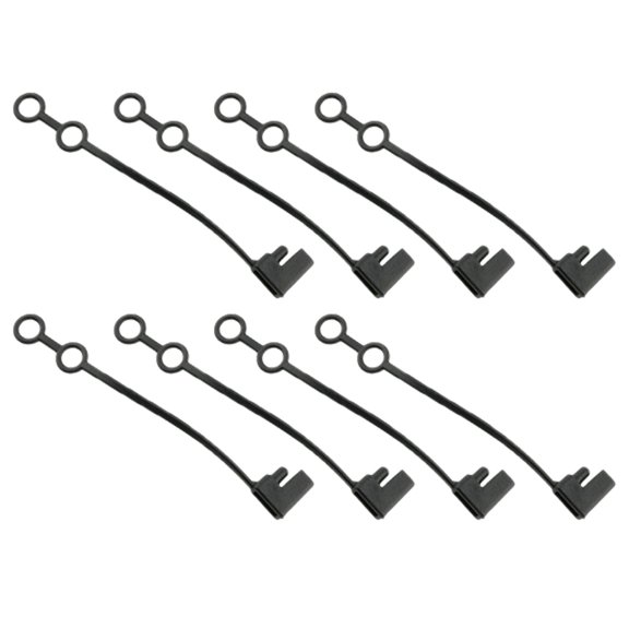 ELAYARD 8Pcs Sae Connector Dust Cap Black Weatherproof Cover for Electrical and Trailer Plug Protection