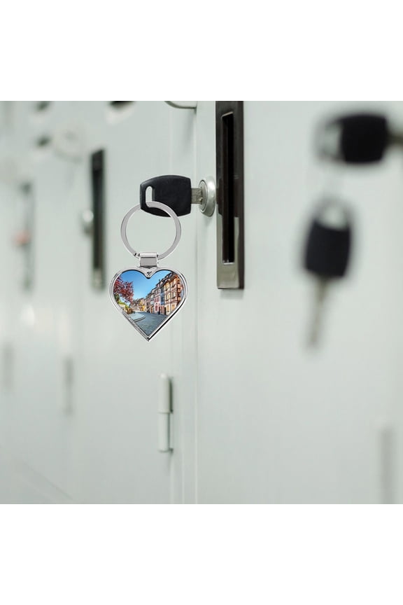 Sublimation Blank Keychains Heart Shape Multi 8pcs