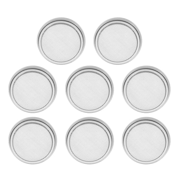 ELAYARD 8-Piece Stainless Steel Sprouting Lids Set with Optimal Airflow for Home Use, Versatile and