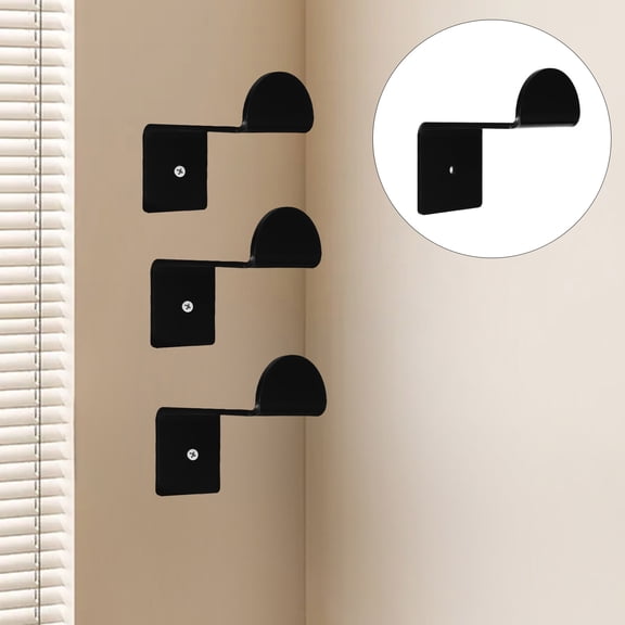 ELAYARD 8Pcs Wall Hat Holder Black for Cowboy Hats Baseball Caps Space Saving Organizer