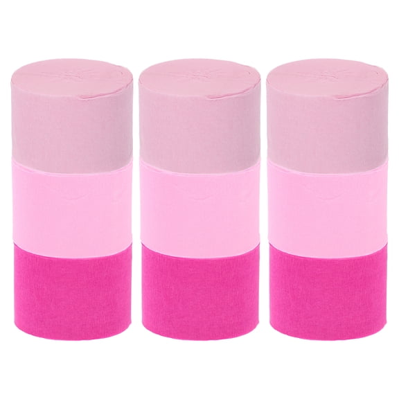 ELAYARD Pink Paper Streamers for Party Decorations and Special Occasions