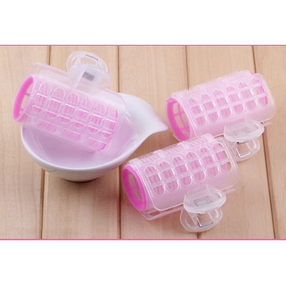 ELAYARD 9Pcs Self Adhesive Hair Rollers Pink Gentle Curlers for Hair Volume and Styling