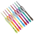 thumbnail image 1 of ELAYARD 9Pcs Plastic Crochet Hooks Set for Weaving Tools in Assorted Color with Ergonomic Design for Home Use, 1 of 8