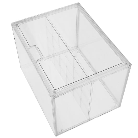 ELAYARD Clear Double Layer Bread Box Acrylic Kitchen Storage Container for Home Use