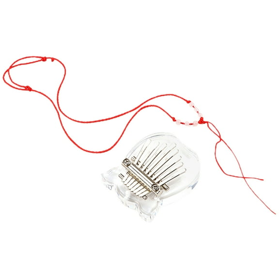 ELAYARD Portable Acrylic Kalimba 8 Keys Beginner Friendly Clear Sound